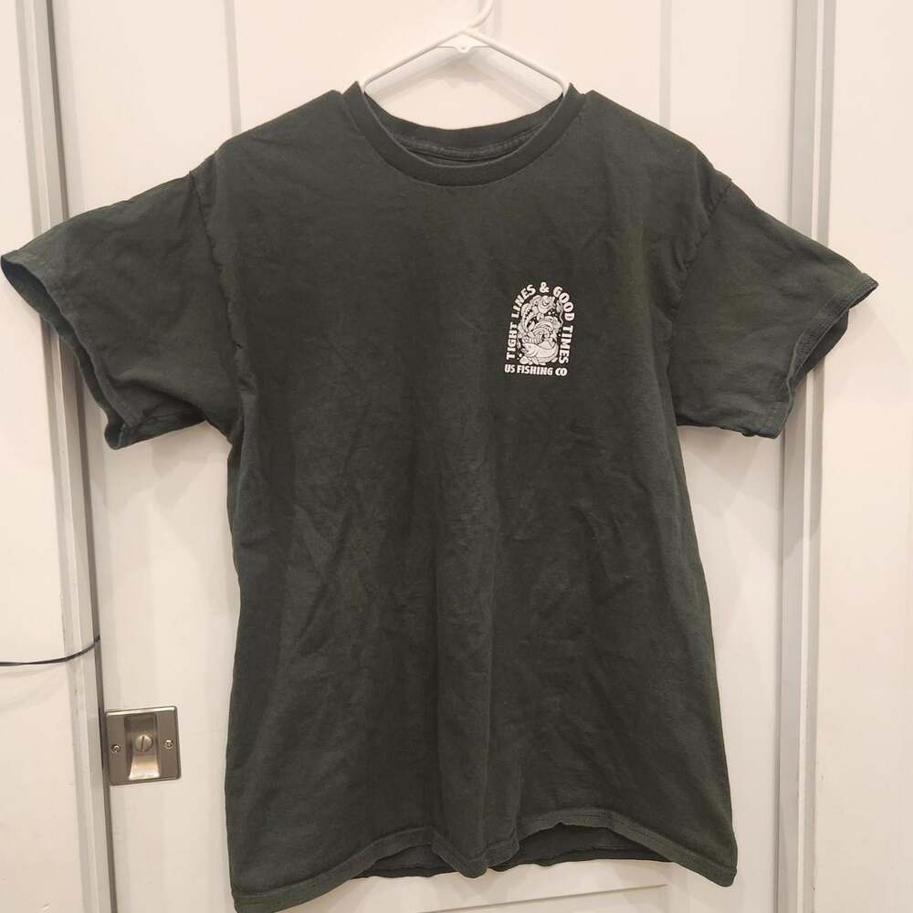 Men's Green and Khaki T-shirt